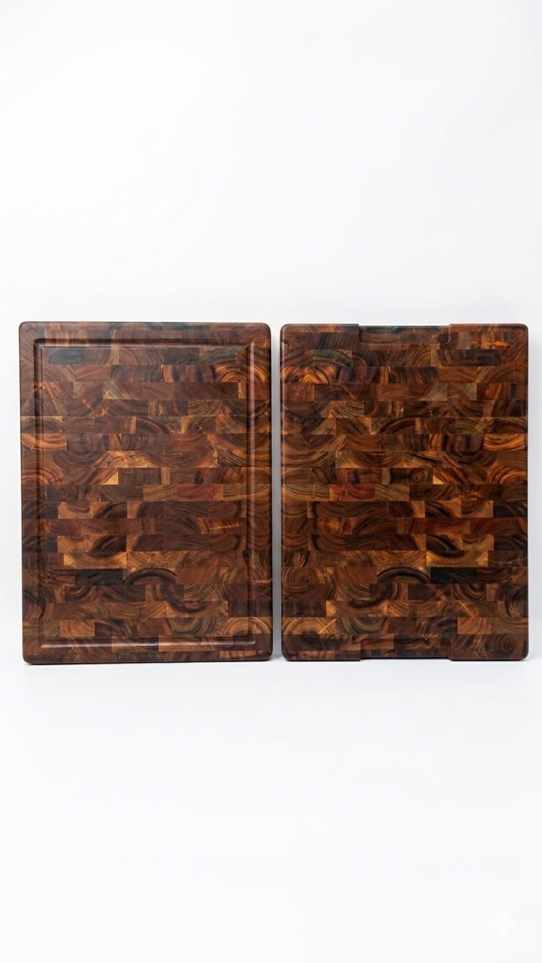 Acacia end-grain wooden chopping board