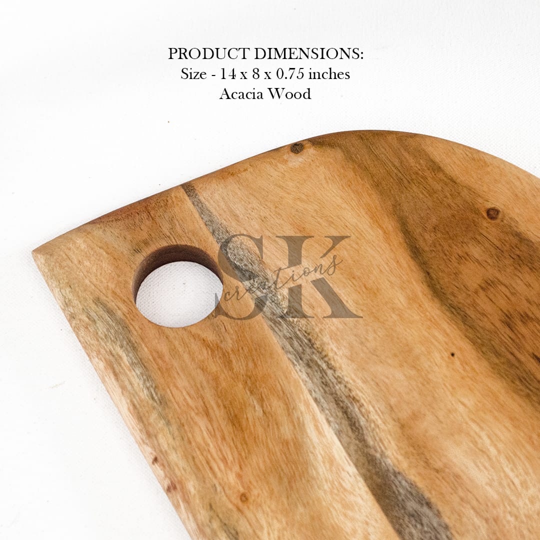 Acacia Wooden Chopping Board with Hanging Hole view 3