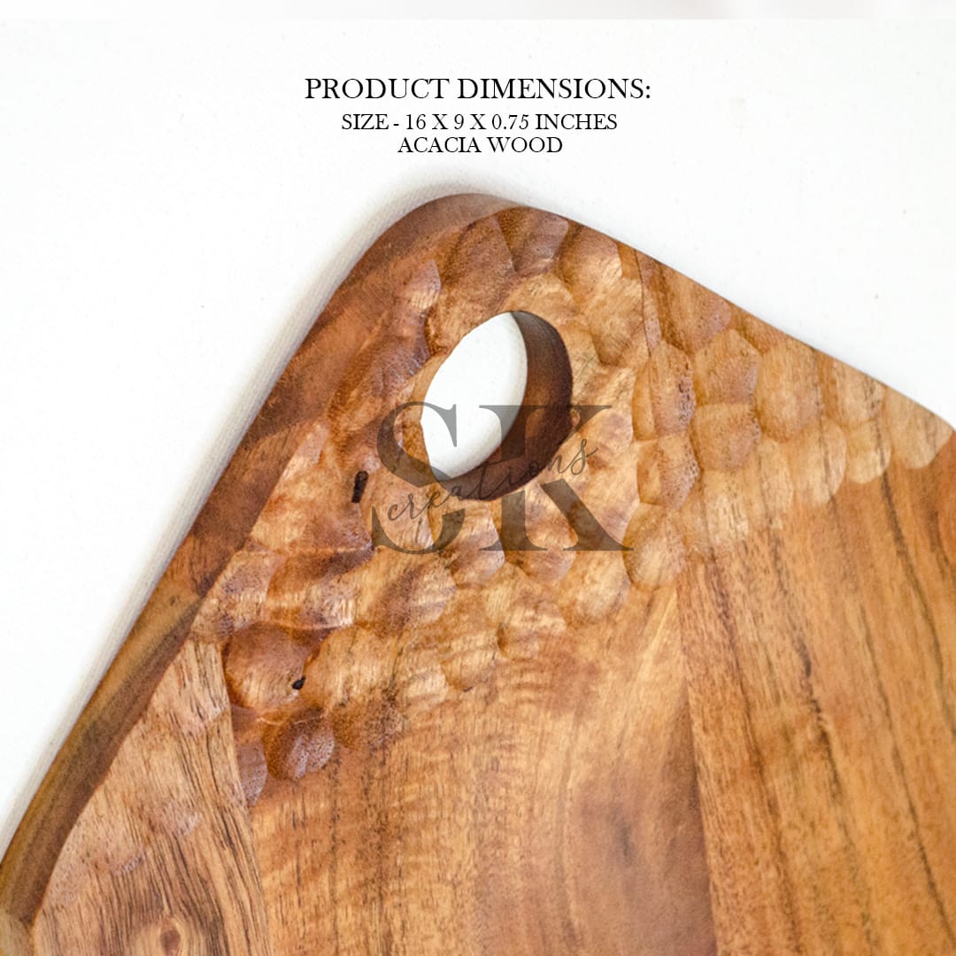 Acacia Wooden Chopping Board with Hanging Hole – Large view 4