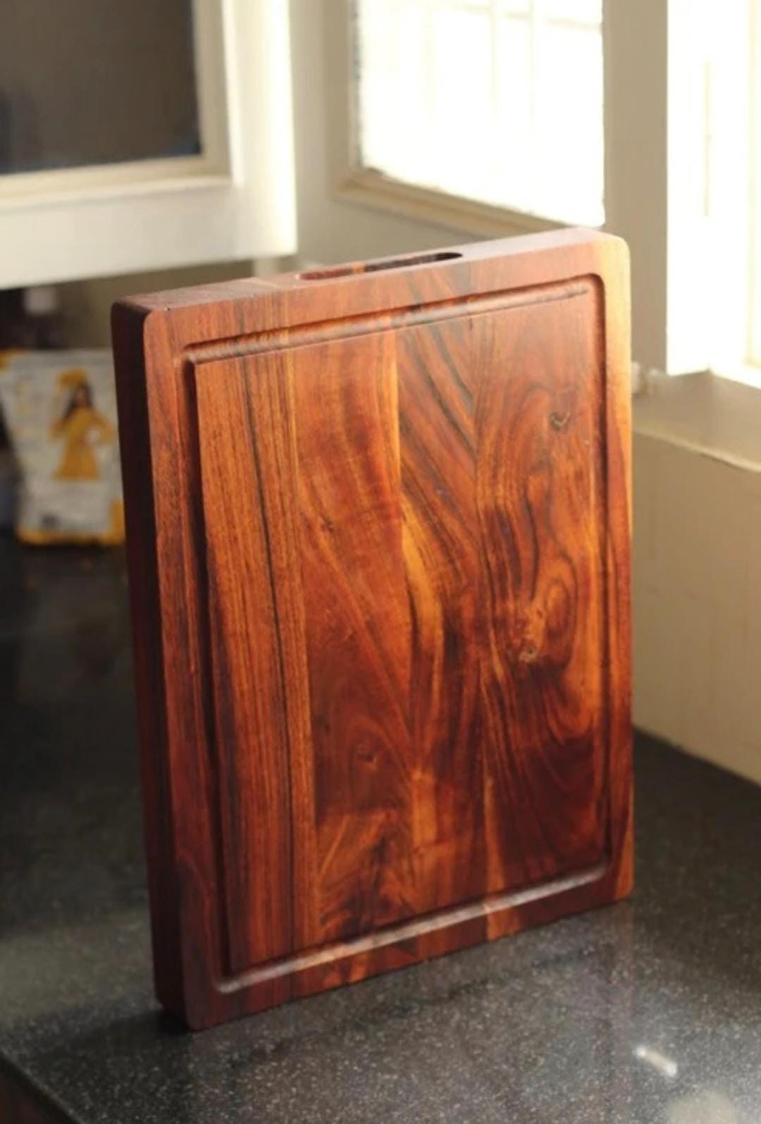 Acacia Wooden Chopping Board with Juice Groove view 3