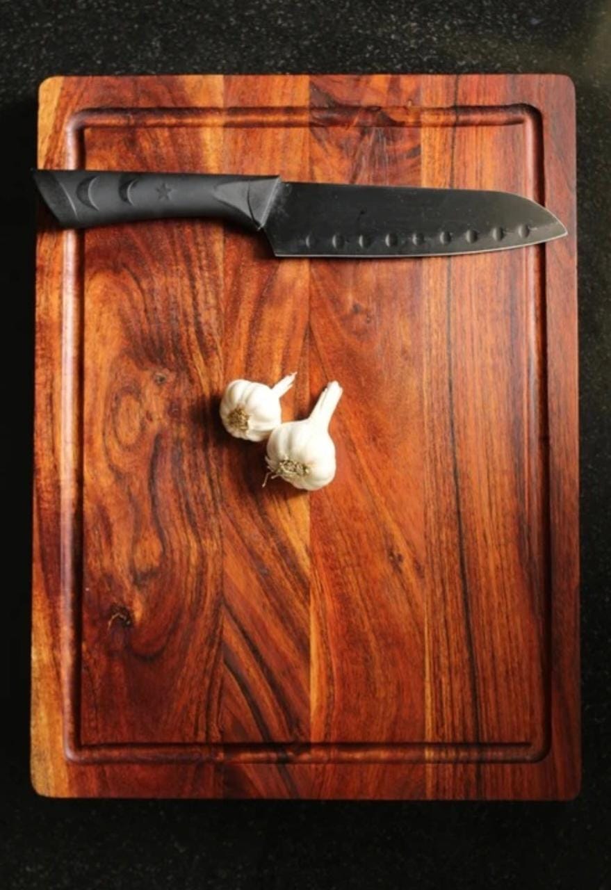 Acacia Wooden Chopping Board with Juice Groove view 4
