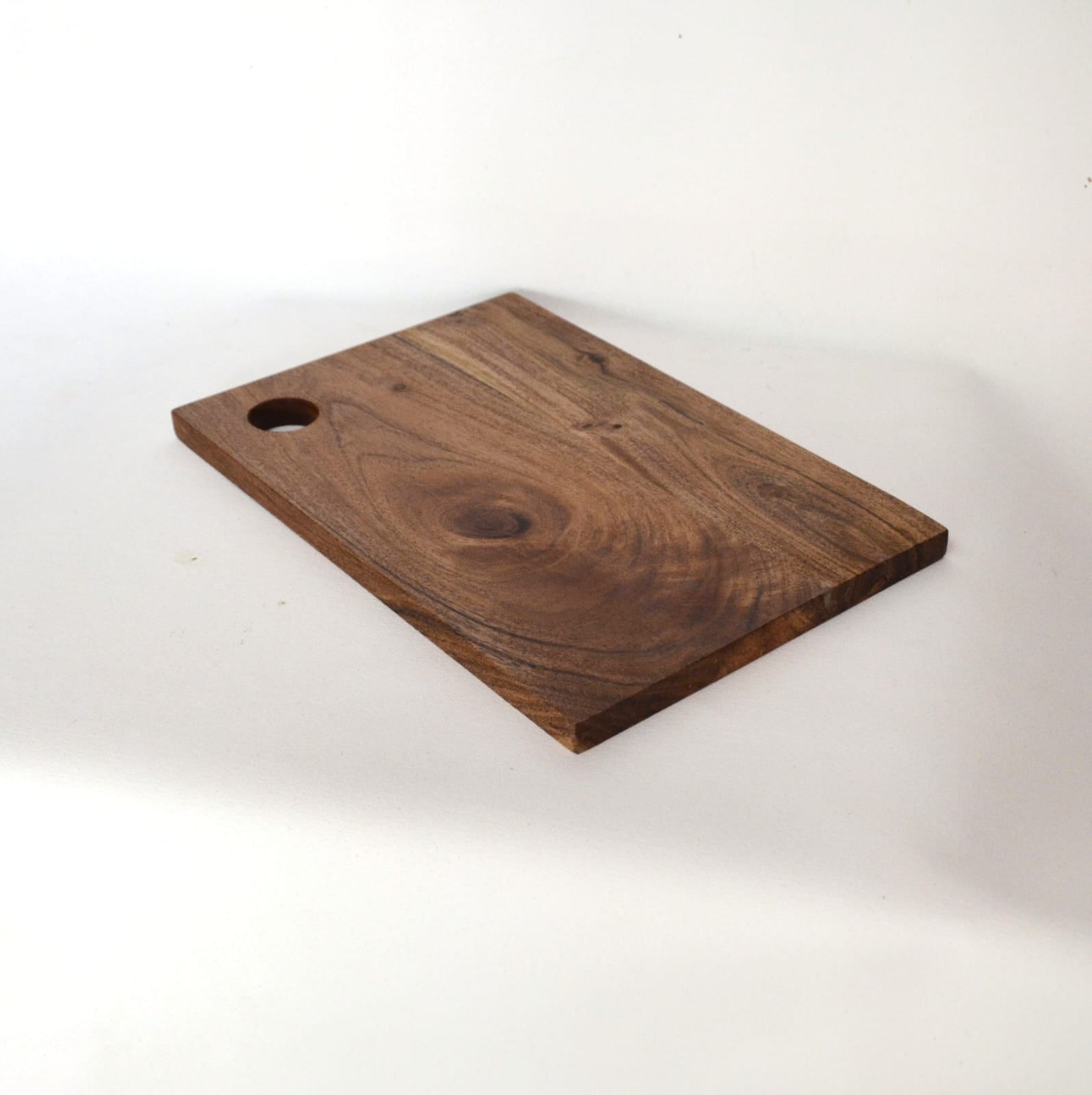 Compact Acacia Wooden Chopping Board with Hanging Hole view 2