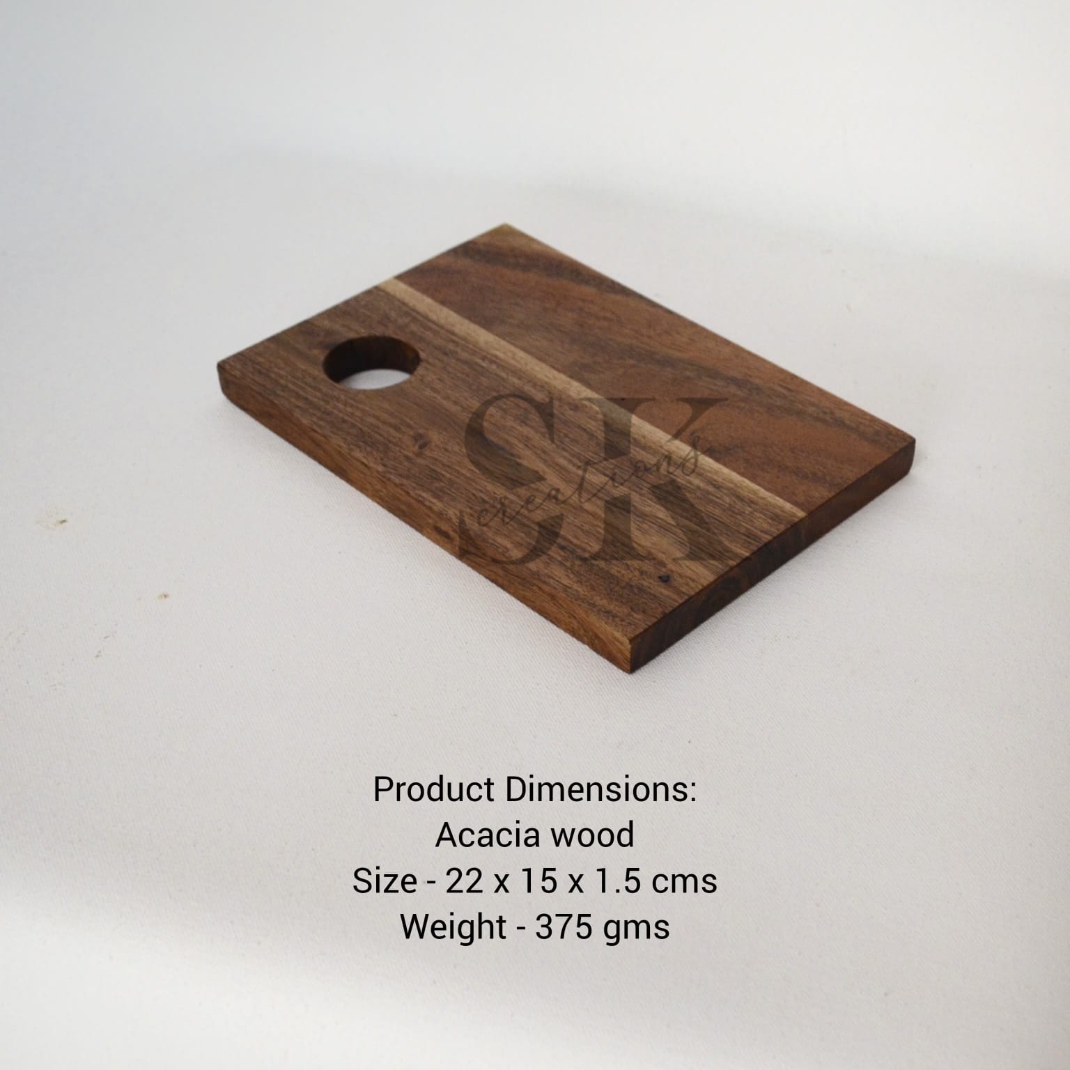 Acacia Wooden Chopping Board with Hanging Hole – Set of 3 view 3
