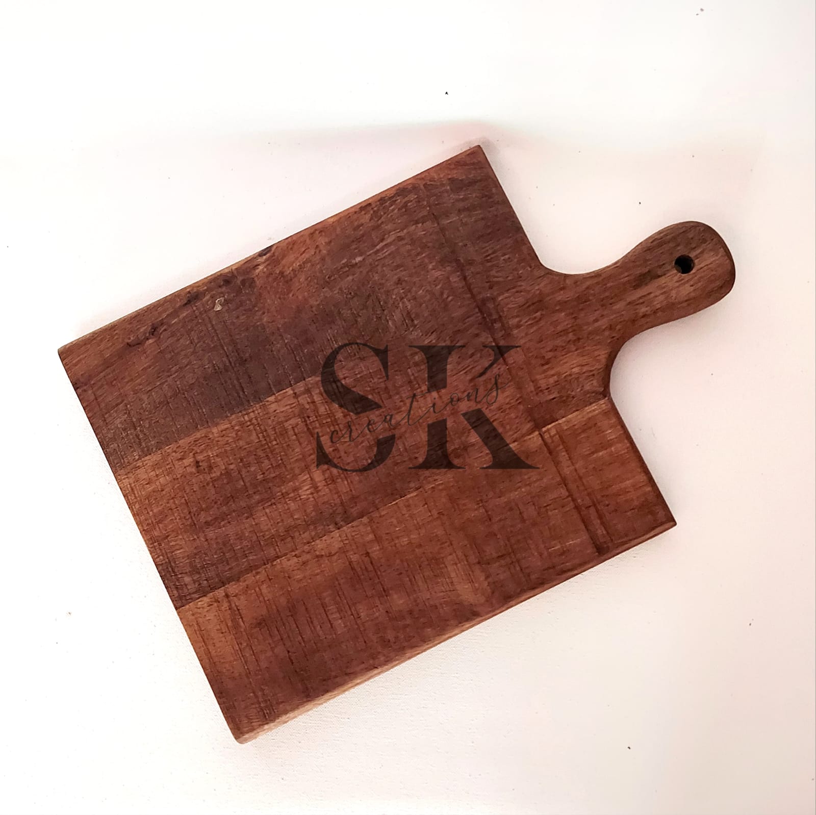 Mango Wooden Chopping Board with Paddle Handle view 2