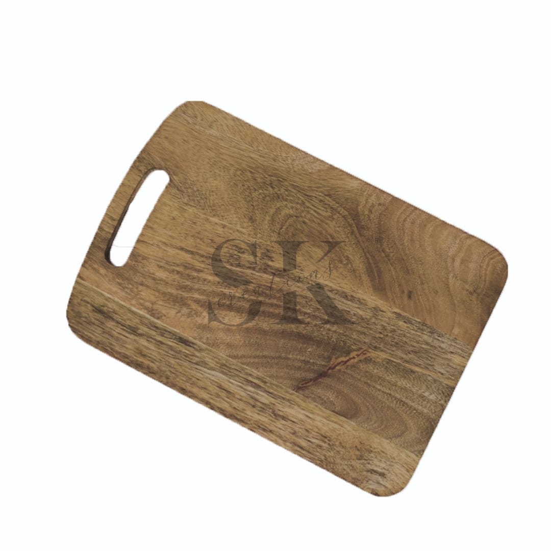 Mango Wooden Chopping Board with Cutout Handle view 2