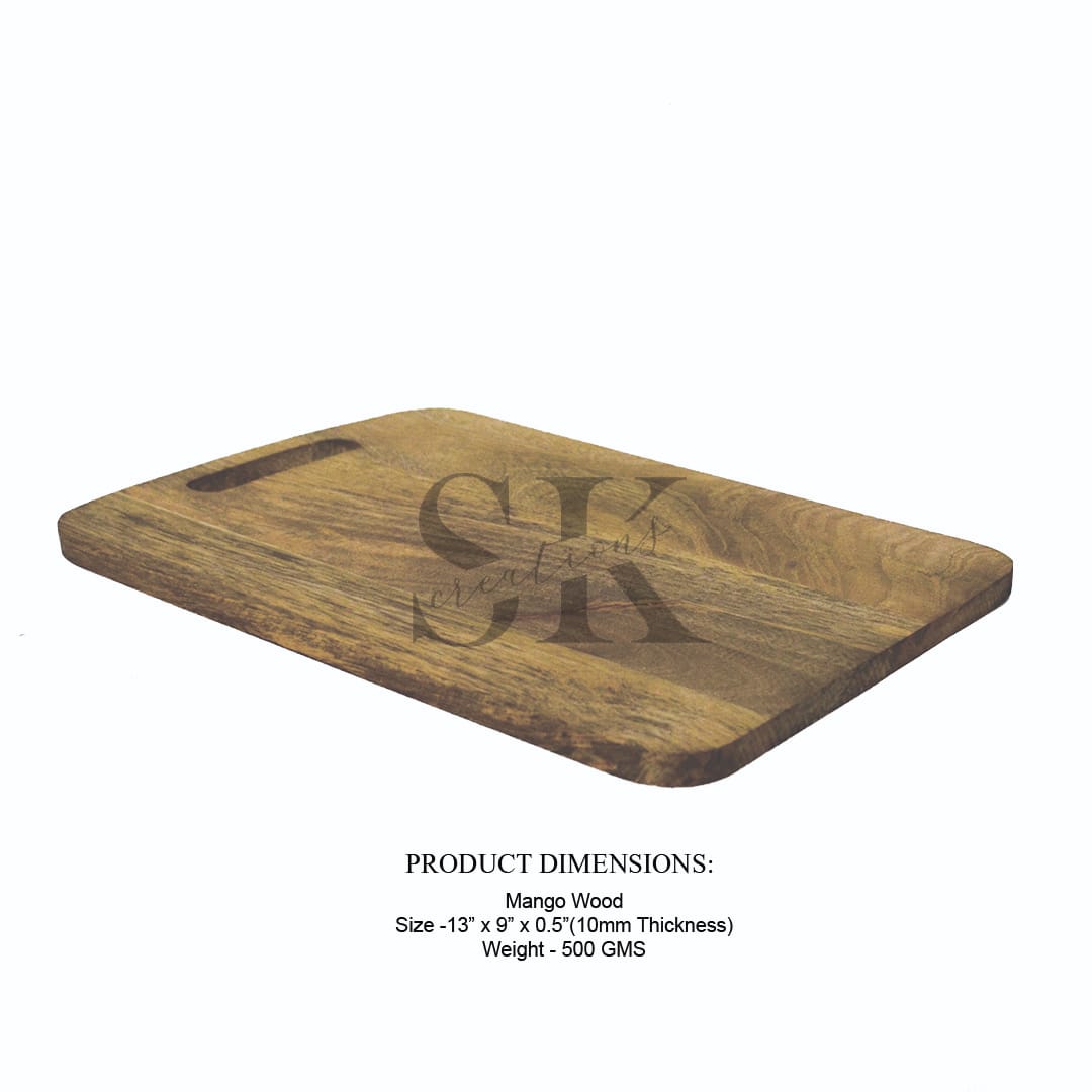 Mango Wooden Chopping Board with Cutout Handle view 3