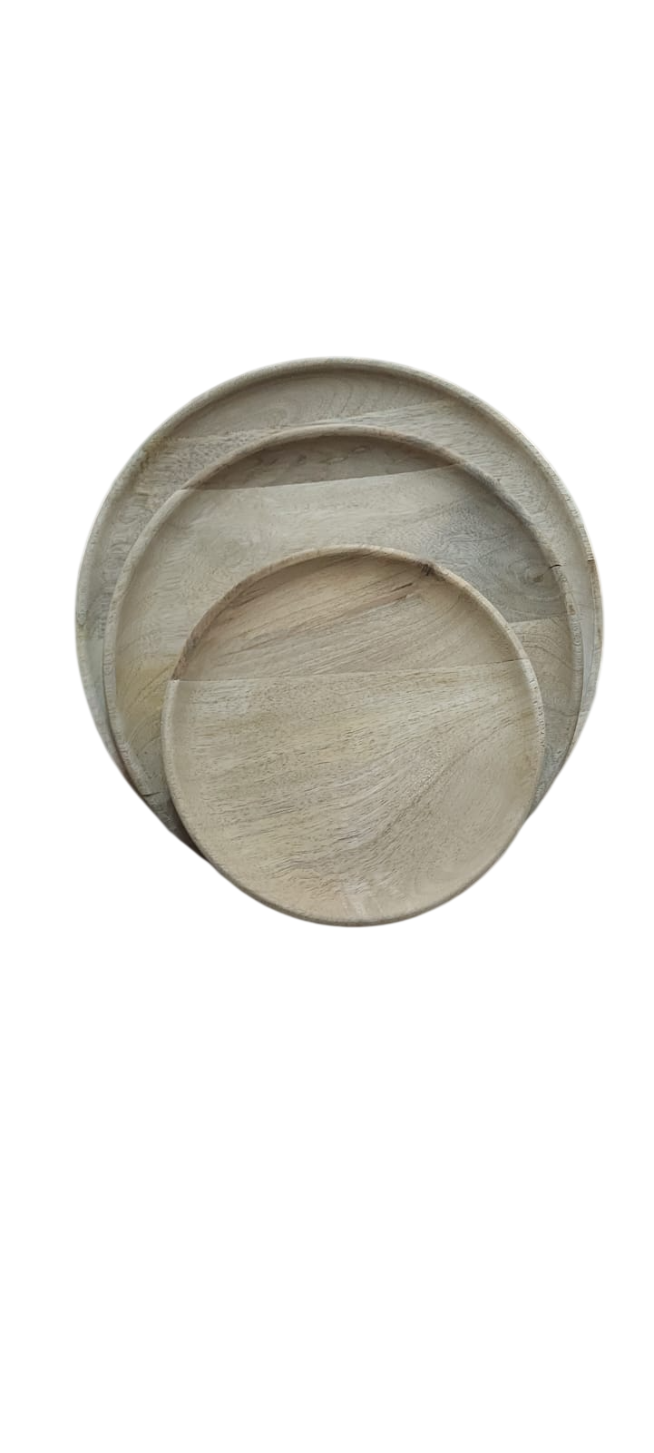 Mango Wooden Round Wall Hanging Plates with Hooks