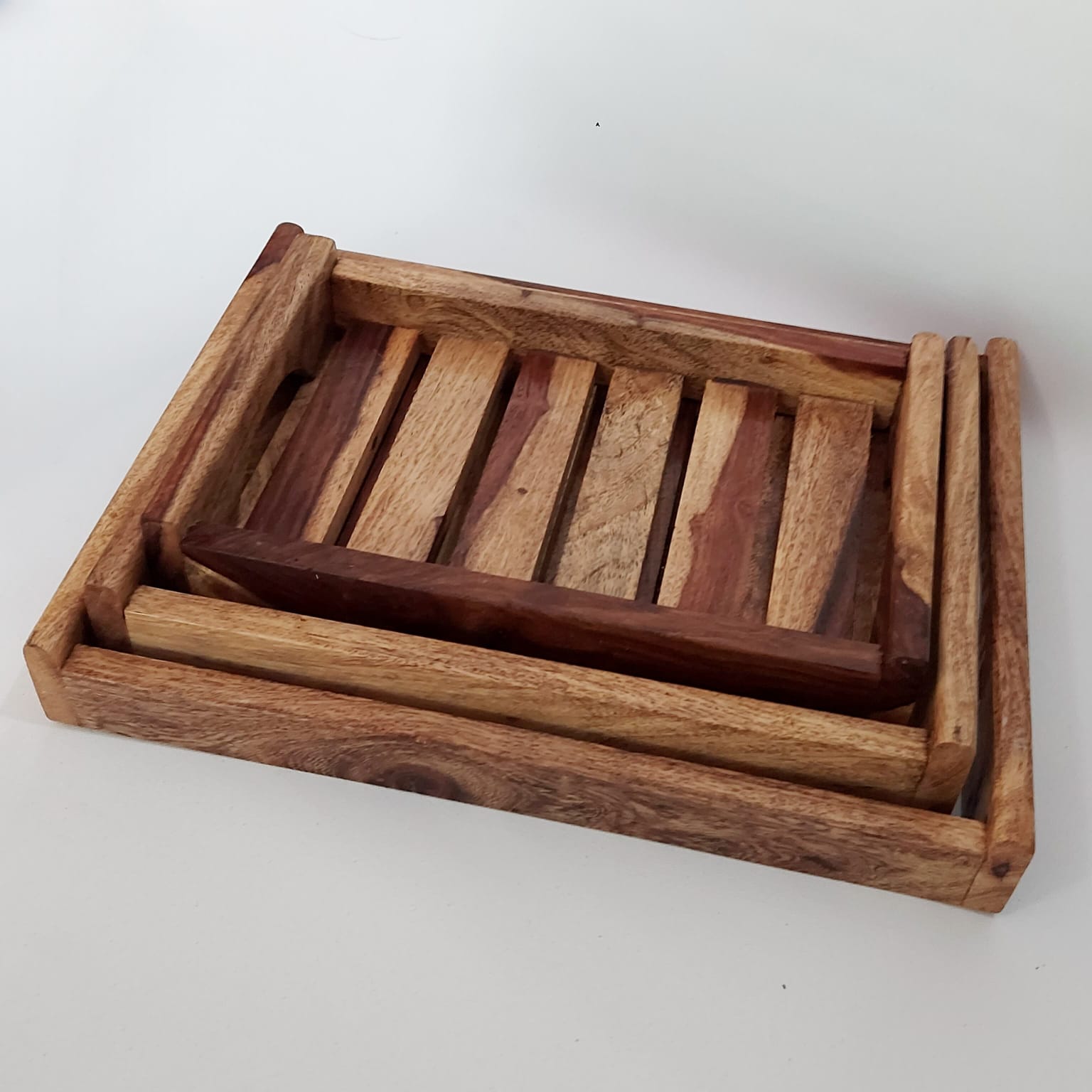 Nested Sheesham trays