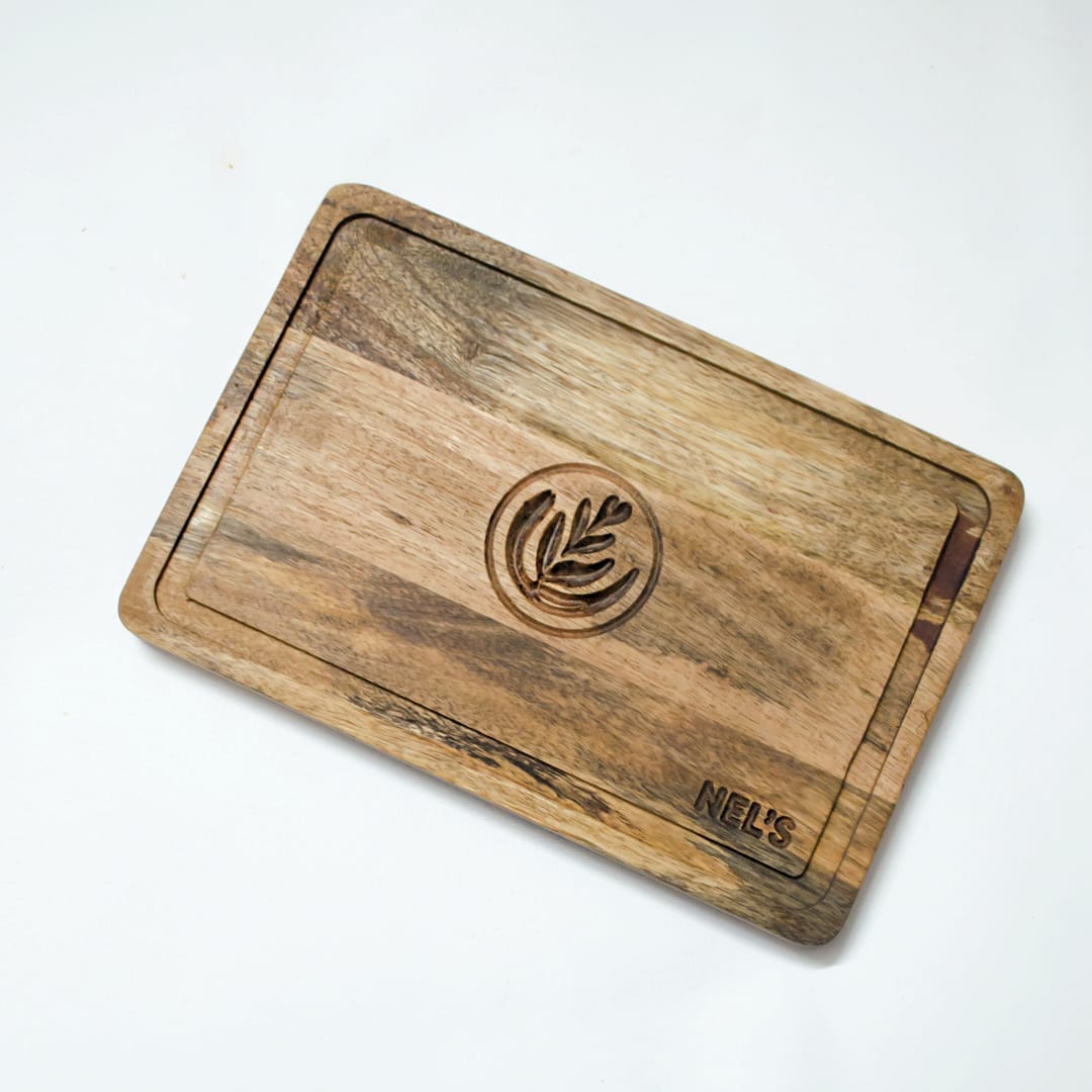 Mango serving platter decorative view